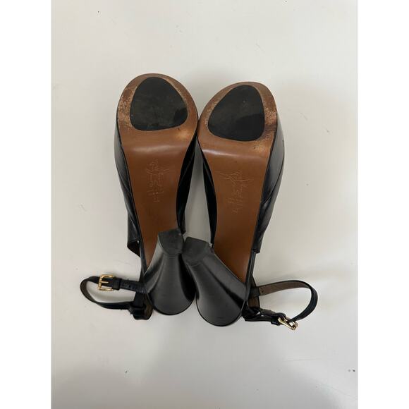 Marni Black Chunky Slingback Heels - Picture 15 of 16